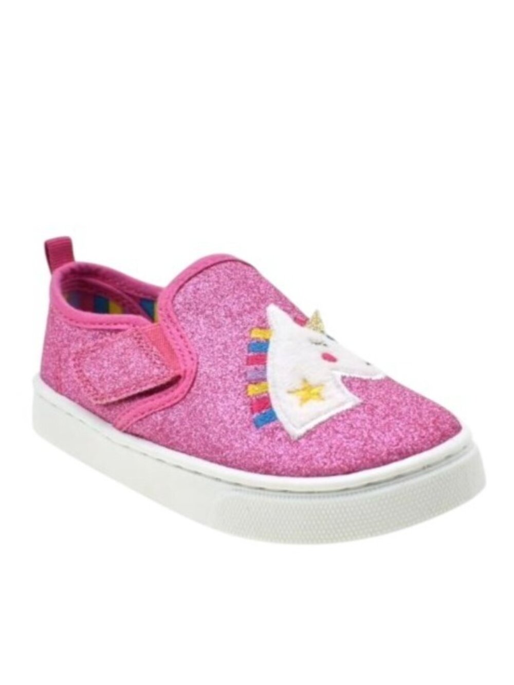 Wonder Nation Girl Toddler Size 9 Sneaker Twin Gore Sparkly Pink Unicorn Casual